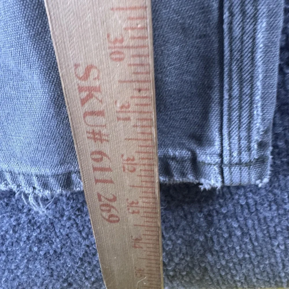 Carhartt Pants Mens 34x32 Green Canvas Carpenter Workwear Distressed Holes
